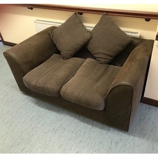 Brown Fabric sofa 2 seater available on Warp It reuse surplus