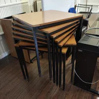 Stacking Cafe/Dining Tables & Chairs Set - Mixed Sizes