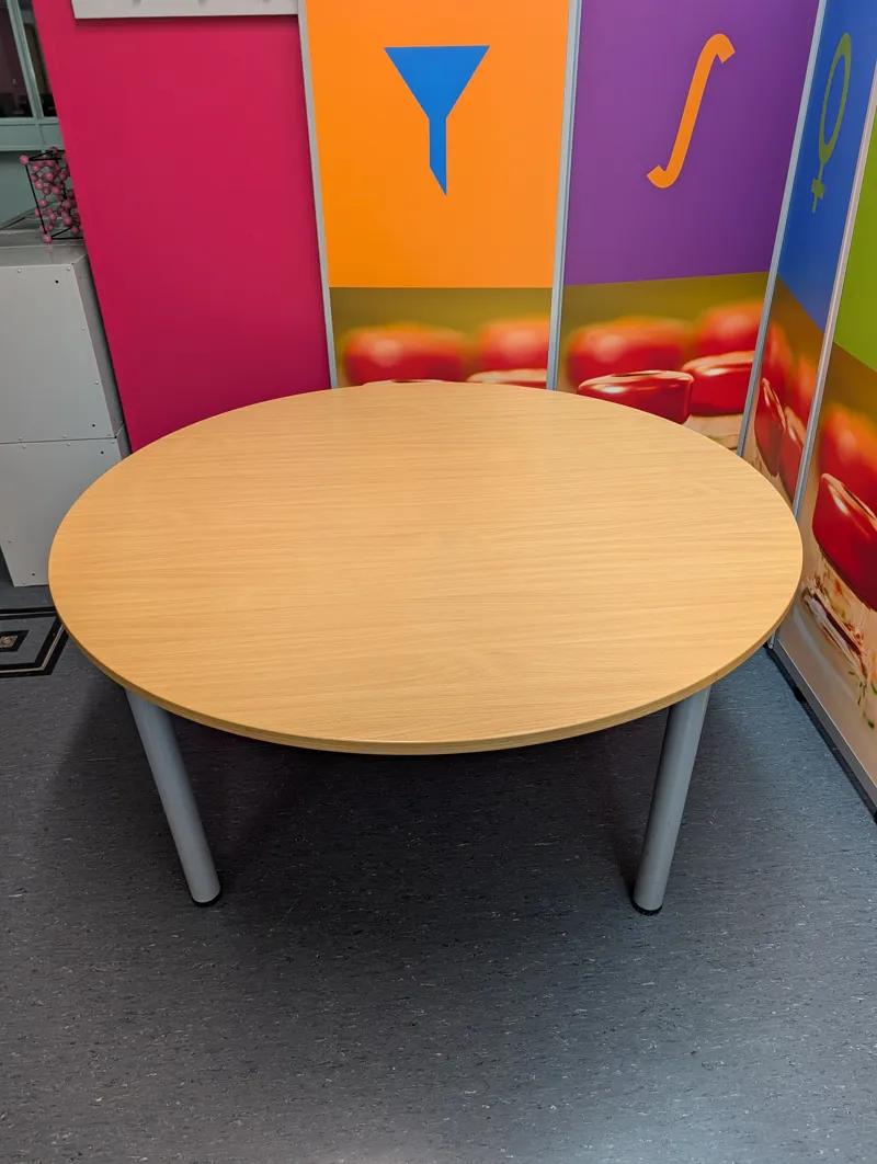 Beech Round Meeting/Dining Table