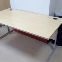 Light Maple Rectangular Meeting/Training Table with Cable Management