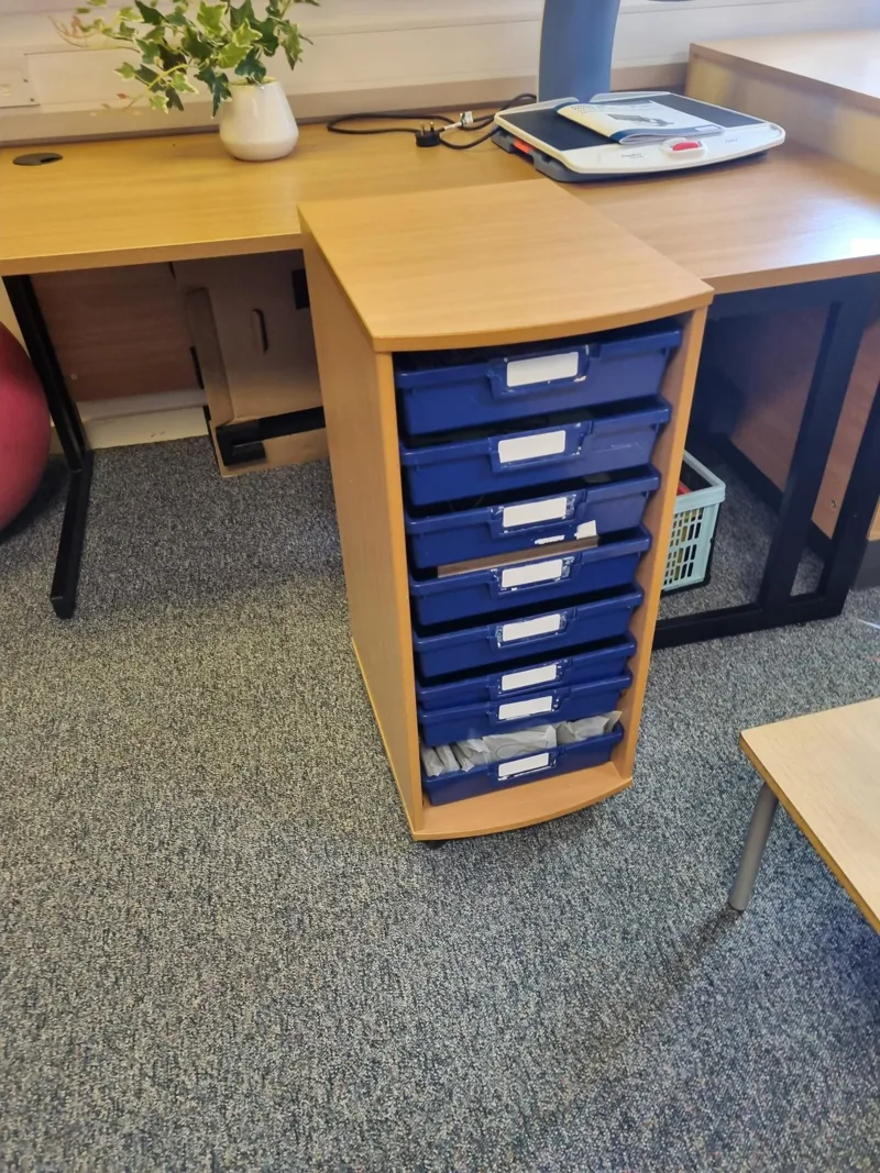 Plastic drawers storage unit - 10 drawers