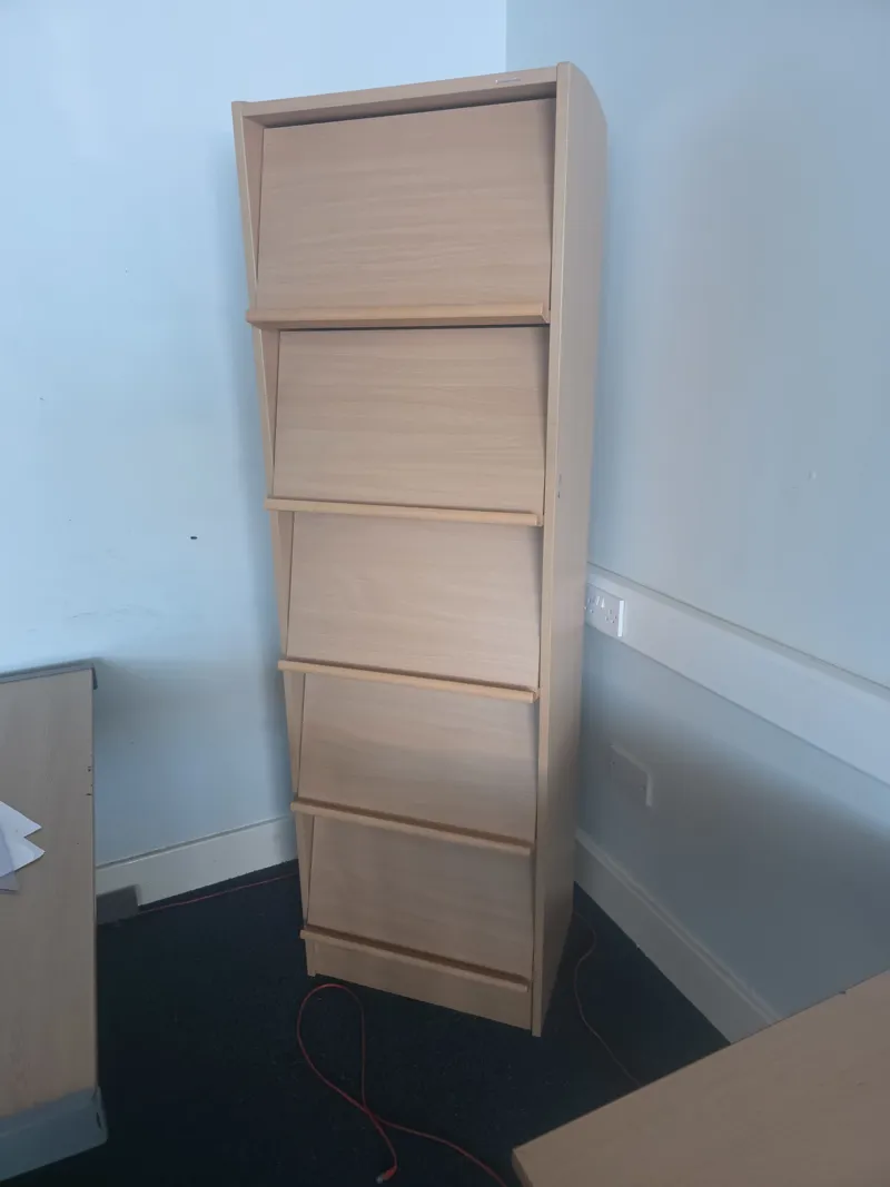 Light Oak 5-Drawer Storage Cabinet