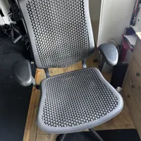 Office Chair with Mesh Back - Grey