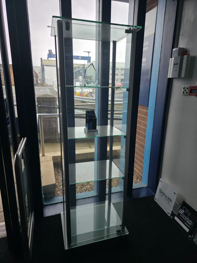 Glass Display Cabinet with Shelves