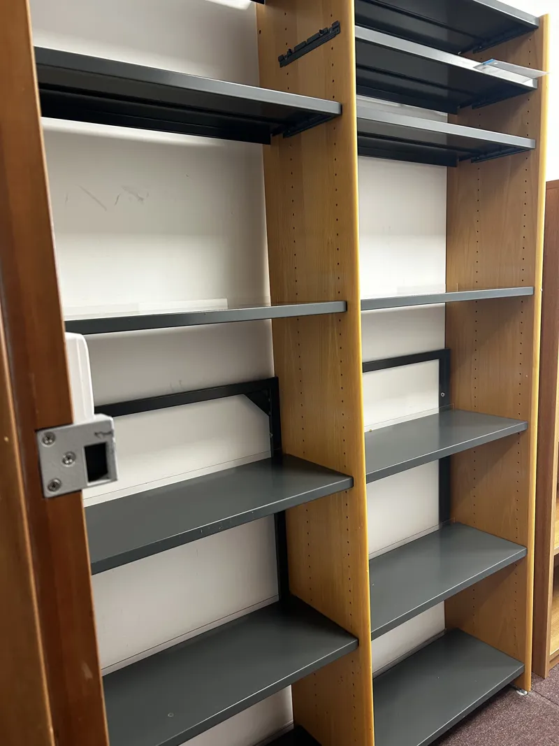 Metal Library Shelving Unit - 6 Shelves