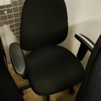 Black Office Chair with Adjustable Arms