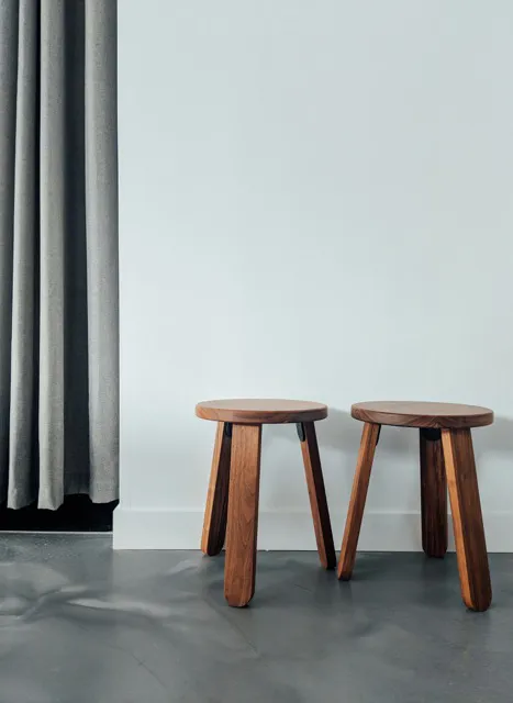 Wooden Stools - Set of 2
