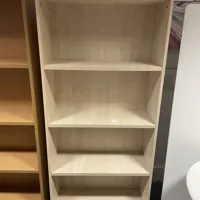 4-Shelf Wooden Bookcase / Storage Unit - White/Cream