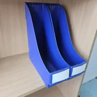 Blue Plastic Magazine/Literature Holders - Pair