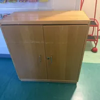 Wooden Storage Cabinet with Double Doors