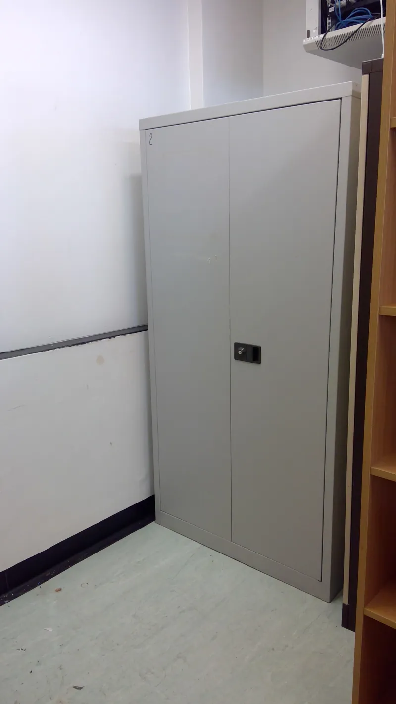 Light Grey 2-Door Storage Cabinet