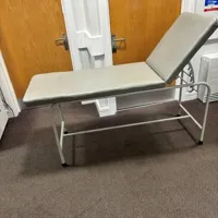 Medical Examination Couch - Fixed Height with Grey Upholstery