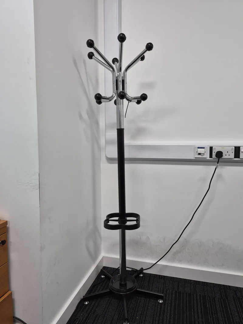 Black Metal Umbrella Stand with Four Hooks