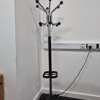 Black Metal Umbrella Stand with Four Hooks