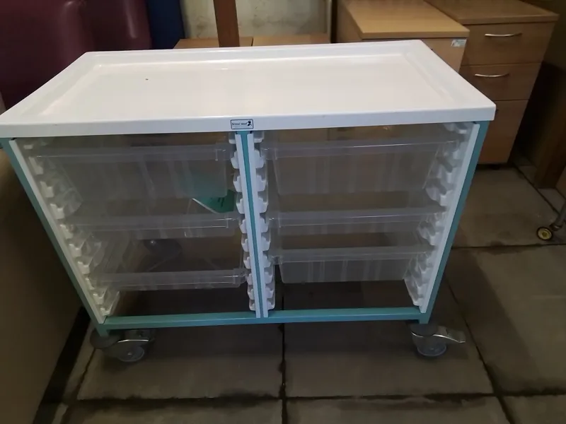 Bristol Maid Mobile Medicine/Dressing Trolley with Clear Drawers