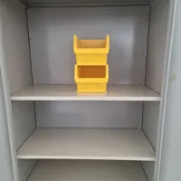Yellow Plastic Storage Bins - Stacking (Set of 2))