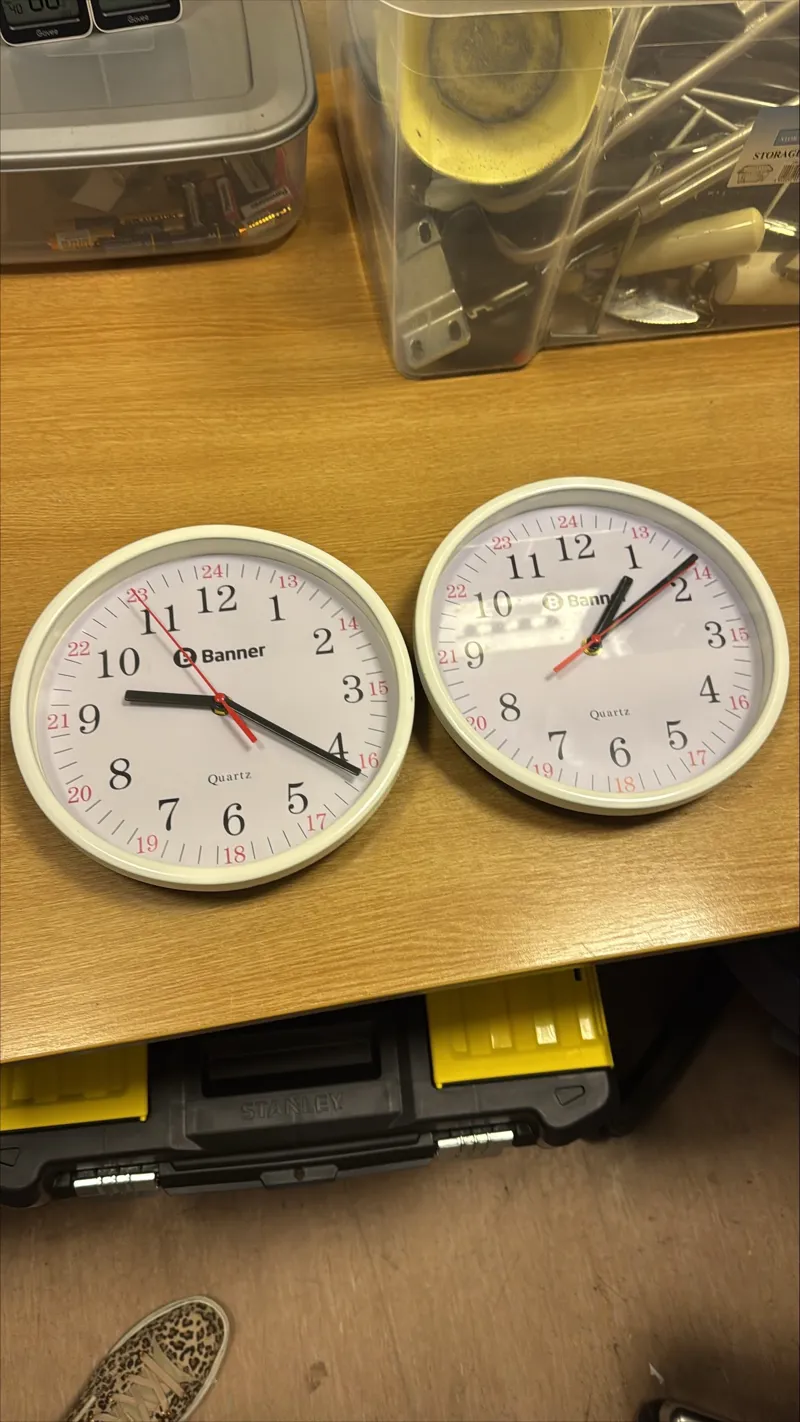 Banner Quartz Wall Clock - Pair