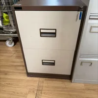 2-Drawer Filing Cabinet - Lateral, Cream/Brown