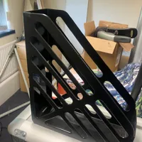 Black Plastic Desktop File Organiser -