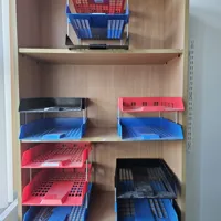 Mixed Plastic Desktop Document Trays - Stackable Storage Set