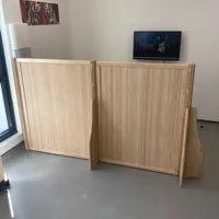 Wooden Folding Room Divider Screen - 2 Panel