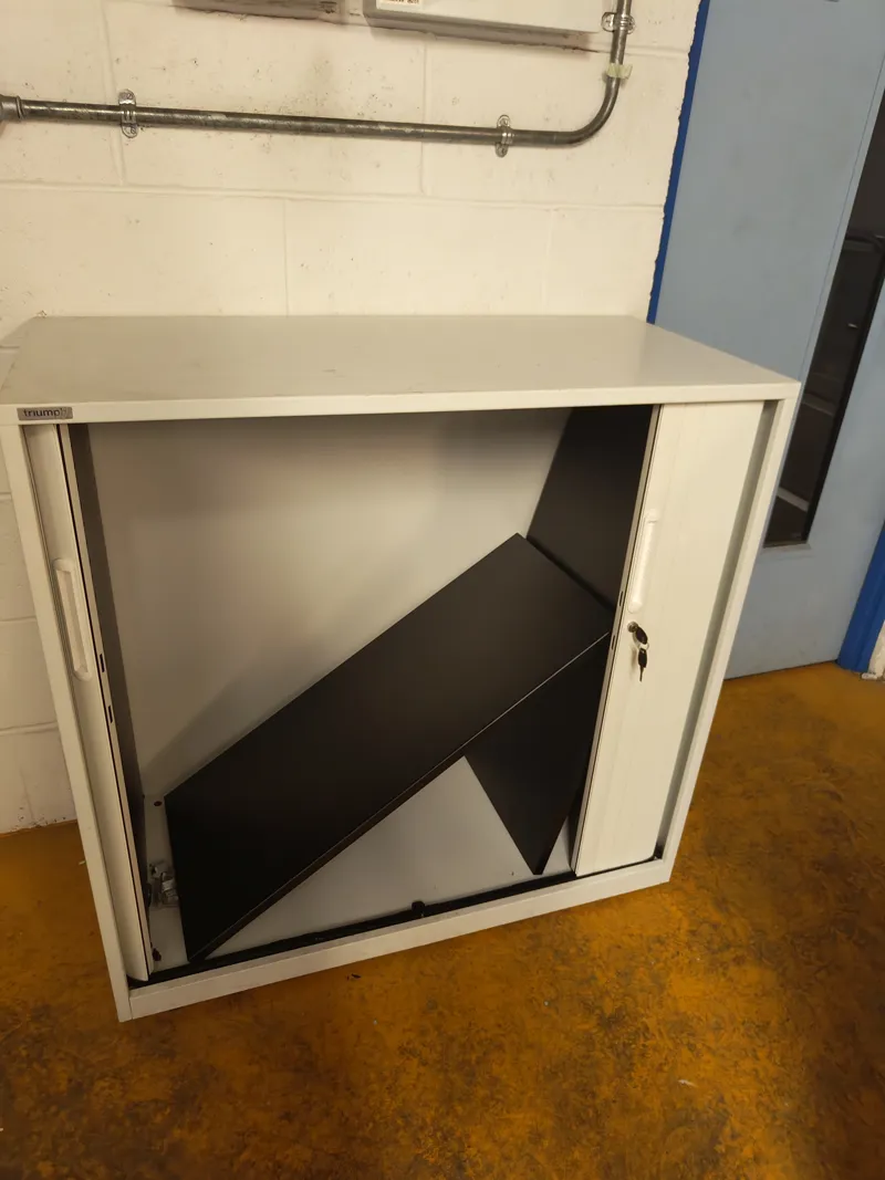 Triumph Metal Storage Cabinet with Black Shelves (w clips to arrange shelves)