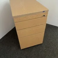 Wooden Mobile Filing Cabinet - 4 Drawer Pedestal Unit