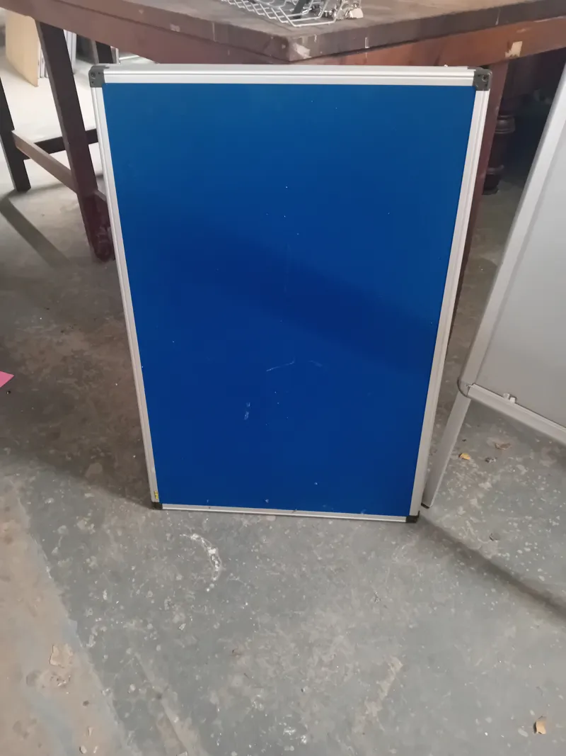 Blue Felt Noticeboard with Aluminium Frame