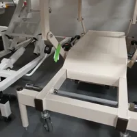 Patient Examination Couches with Cream Leather Upholstery - damage has been patched