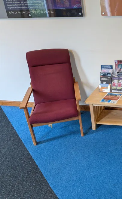 Easy Chair - Burgundy Upholstered