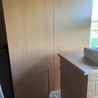Full height wardrobe beech