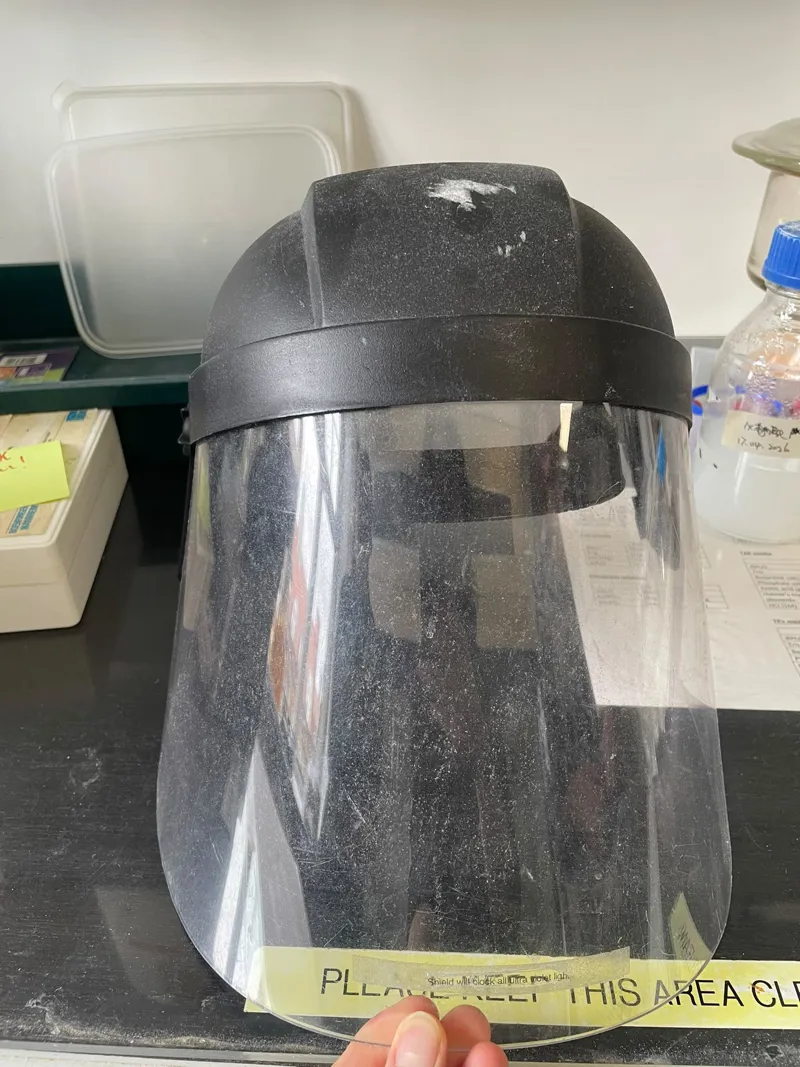 Clear Polycarbonate Face Shield with Black Headgear