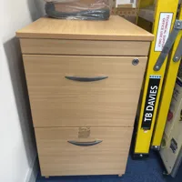 Wooden Storage Chest of Drawers - 2 Drawer Office Pedestal