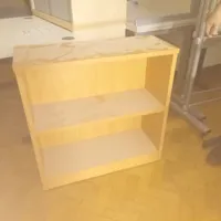 Blonde Wood 3-Shelf Cube Storage Unit