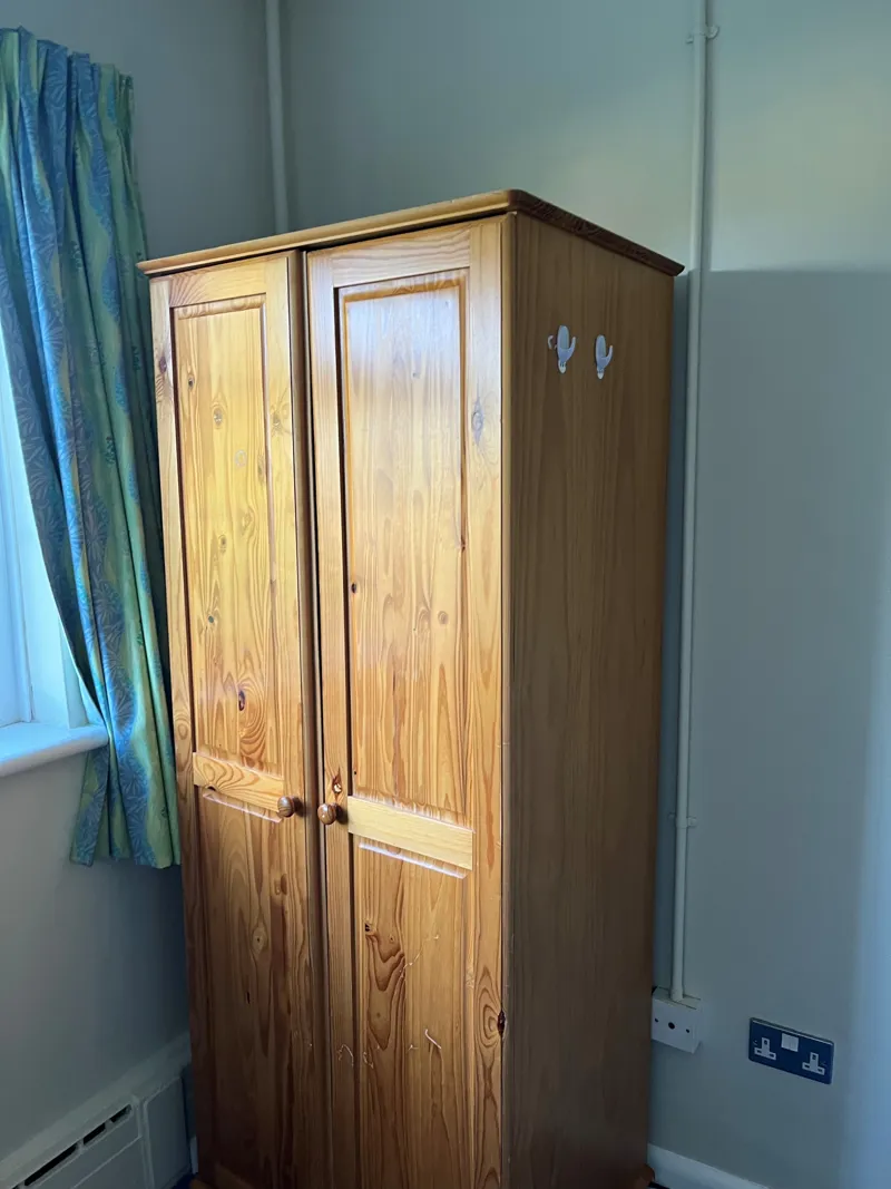 Full height wardrobe pine