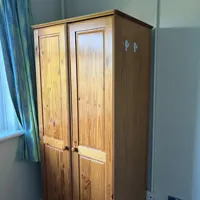 Full height wardrobe pine