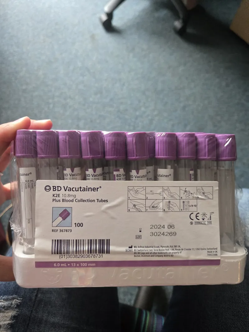Expired EDTA tubes 6mL