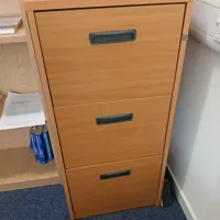 3-Drawer Wooden Filing Cabinet - Light Oak
