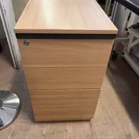 Oak Effect 3-Drawer Mobile Pedestal