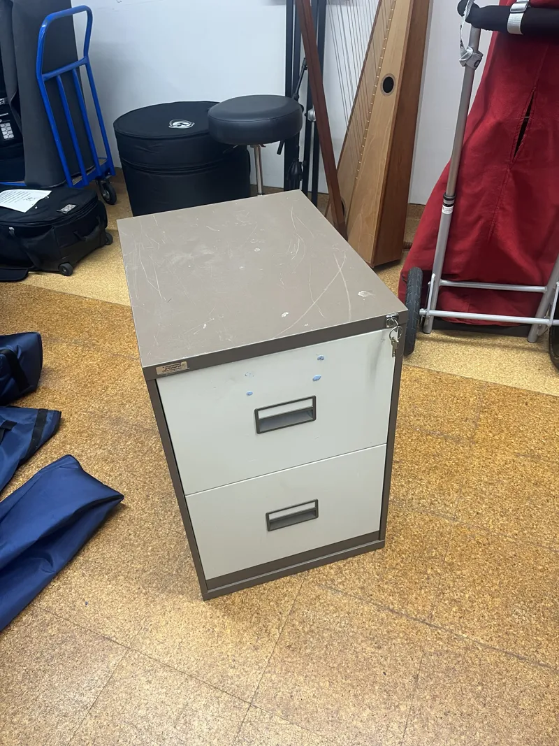 2-Drawer Metal Filing Cabinet with Key