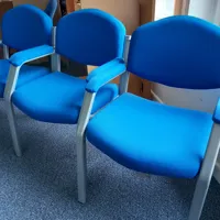 4(C) blue upholstered chairs