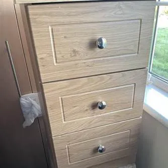 3 drawer pedestal oak