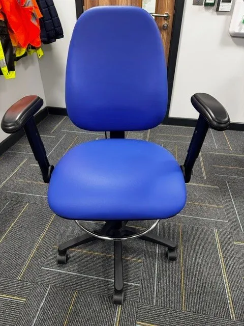 Blue Operator Office Chair with Arms