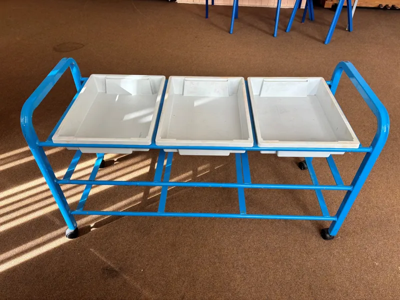 3-Tier Storage Trolley with White Bins