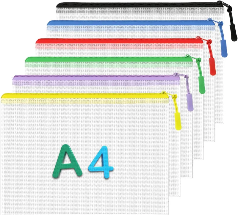A4 Zip Wallets - Assorted Colours
